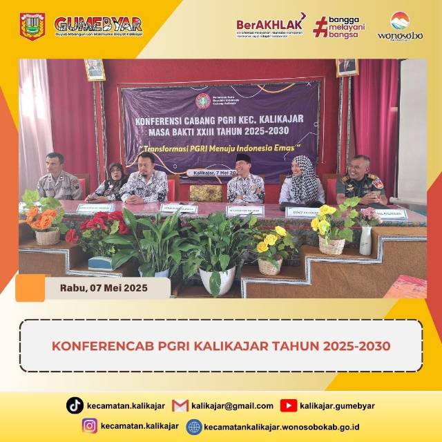 Konferencab PGRI Kalikajar 2025–2030